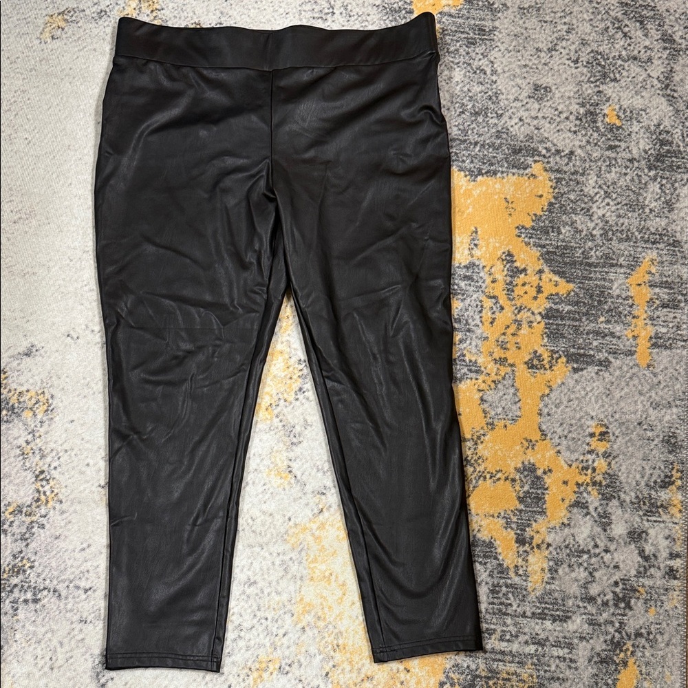 LOFT Black Faux Leather Leggings